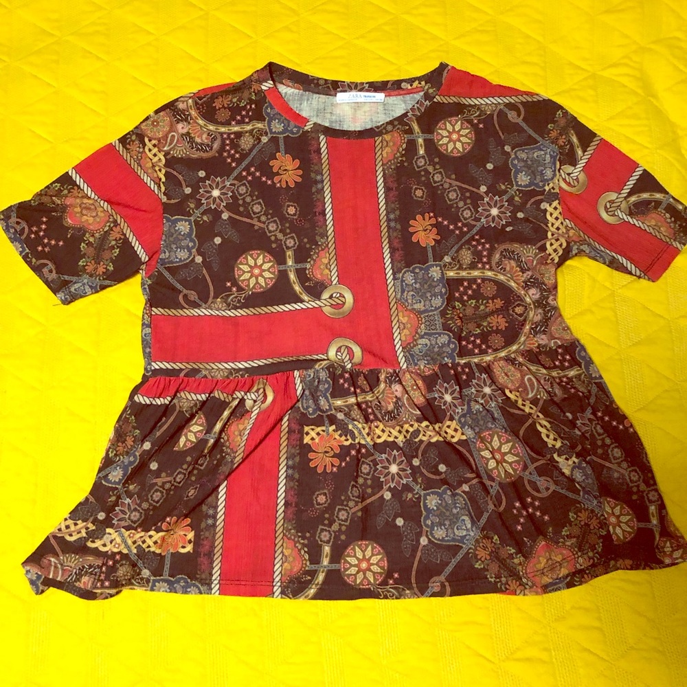 ZARA Chain Print Casual Top - NEW!
